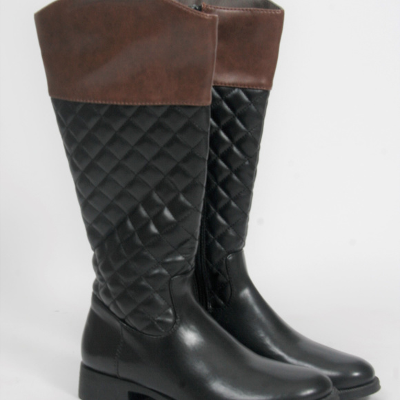 NEW Kohl's Quilted Vegan Boots-Size 6 - Picture 2 of 6